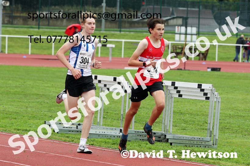 Mens and Boys 1500 metres, 2021 North Eastern Track and Field Champs., Middesbrough. Photo: David T. Hewitson/Sports for All Pics